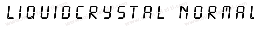 LiquidCrystal Normal字体转换